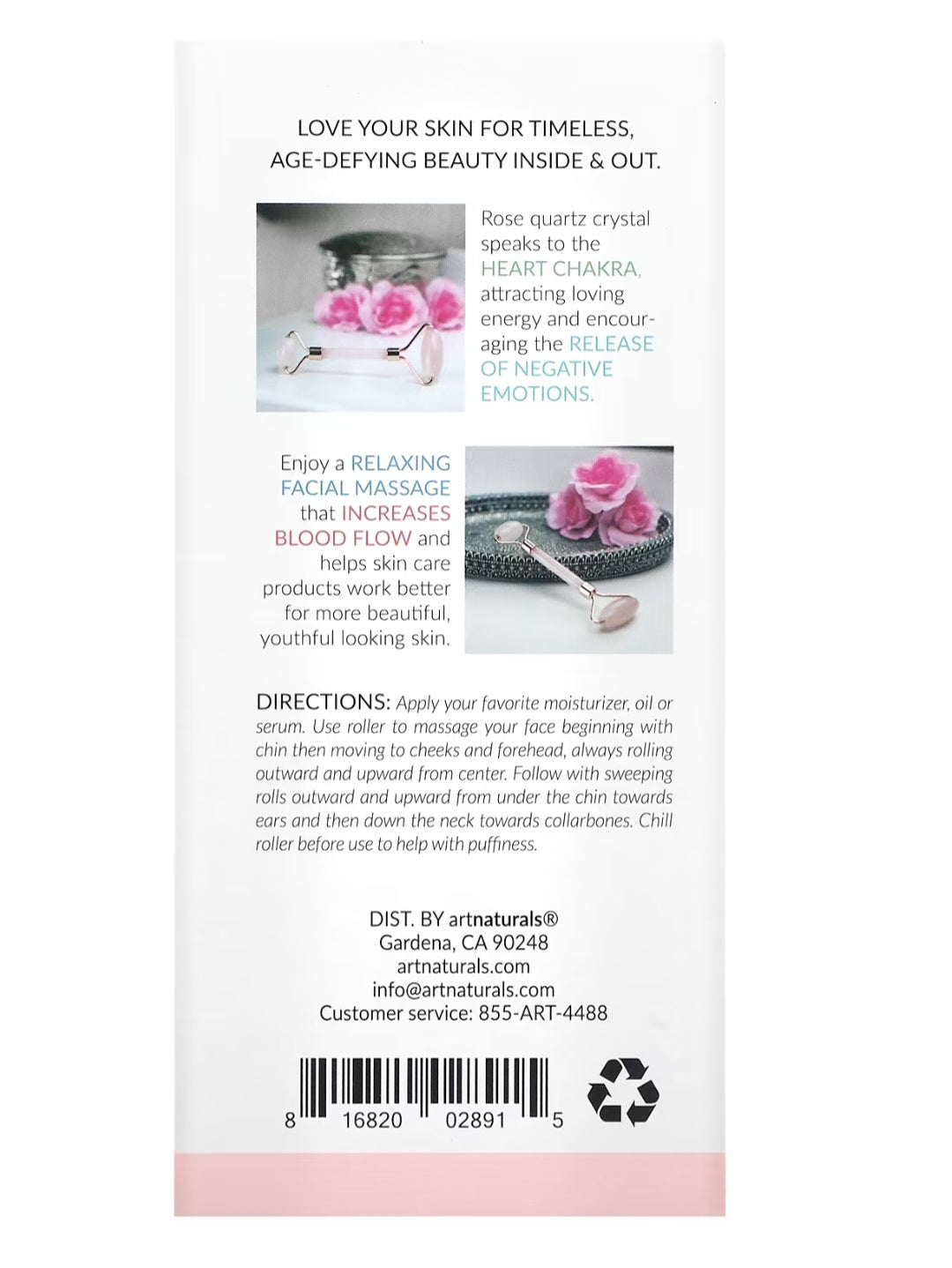 artnaturals

Crystal Rose Quartz Roller, 1 Roller